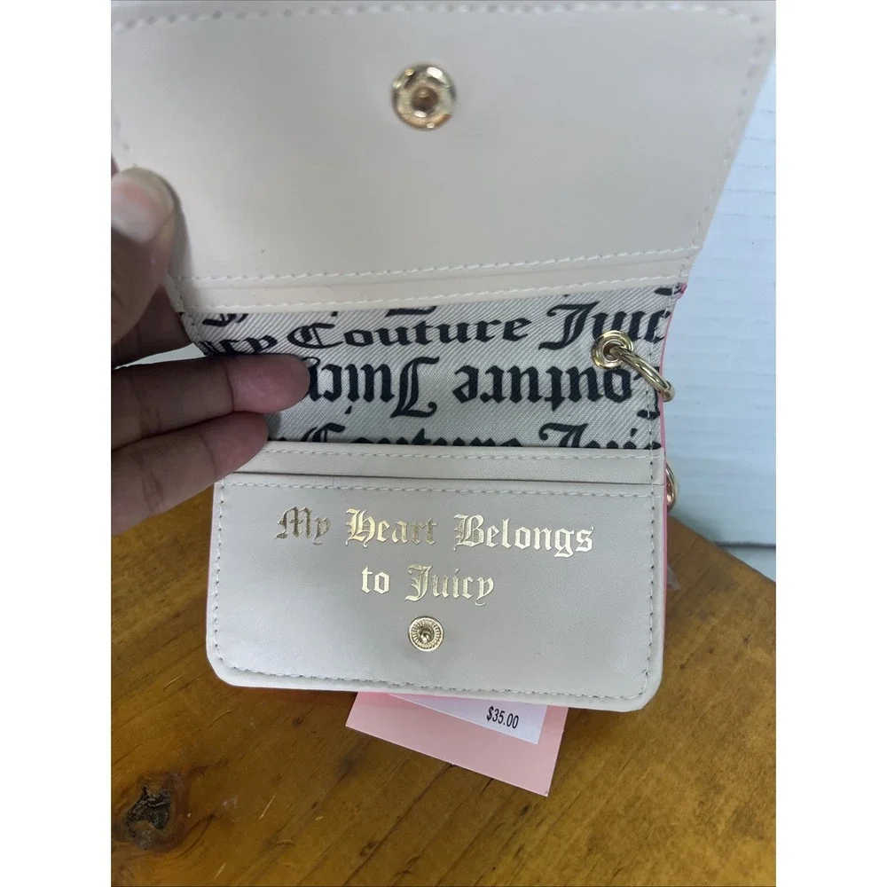 NWT Juicy Couture Wing It Card Case Key‎ Fob Wallet - Pretty Pink! - Butterfly
